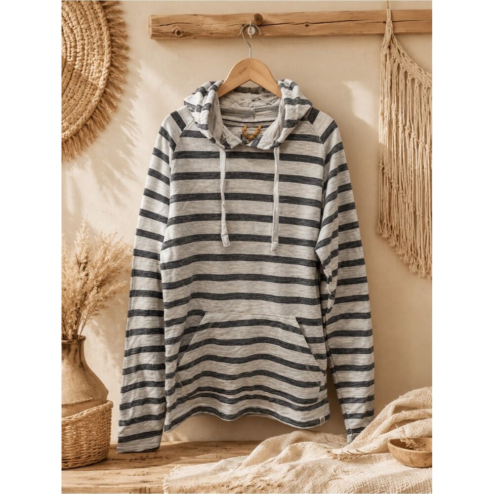 Free Planet Striped Hoodie Size Large